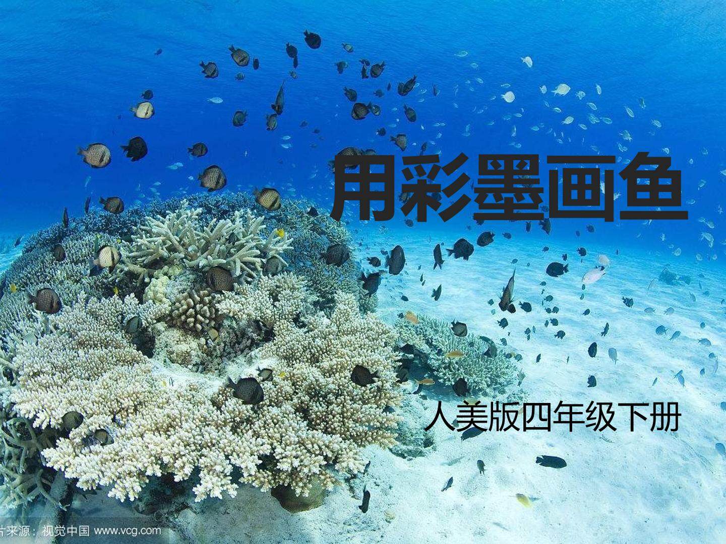 用彩墨画鱼