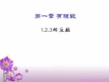 1.2.3 相反数