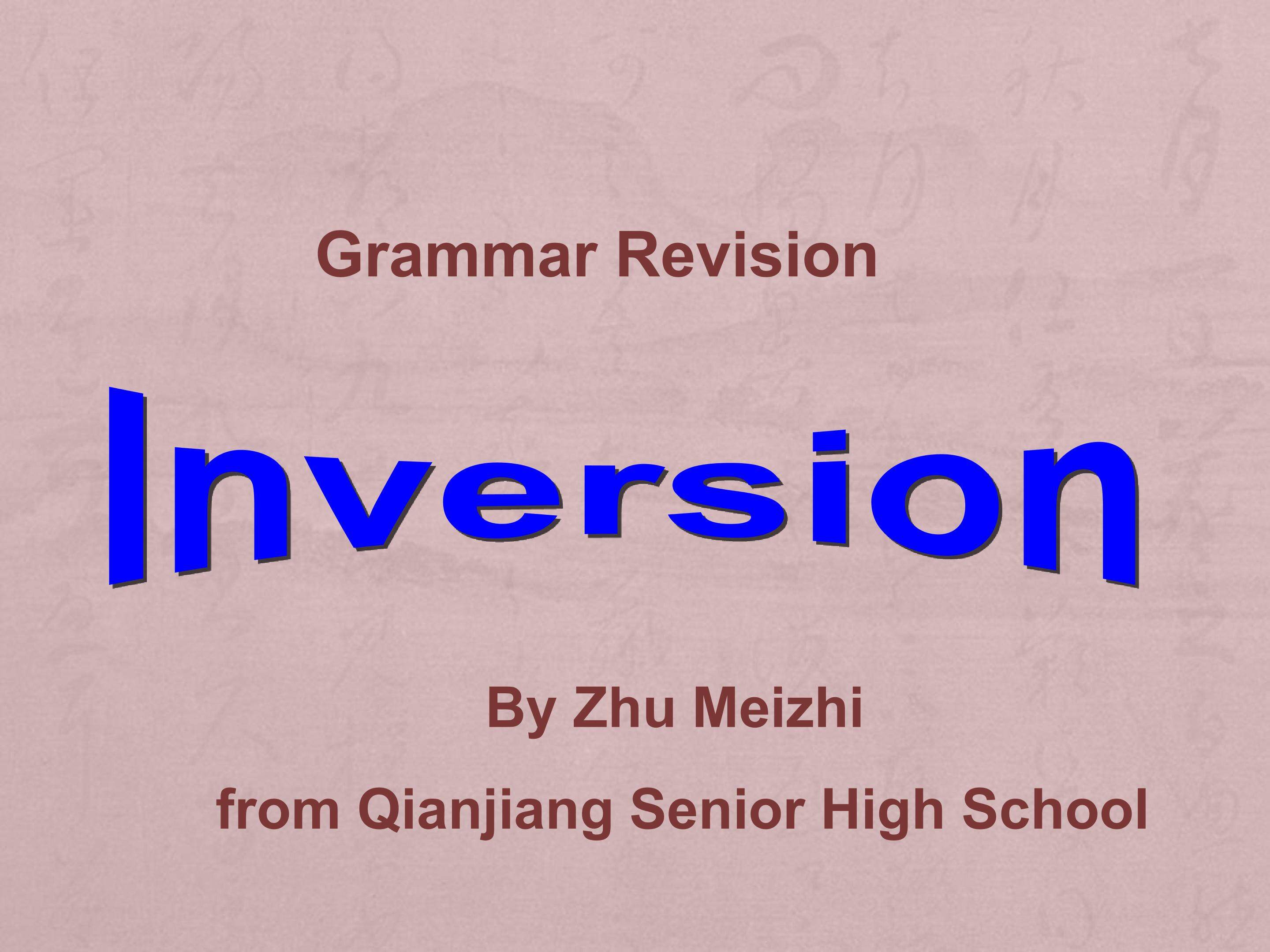 Revision of Inversion