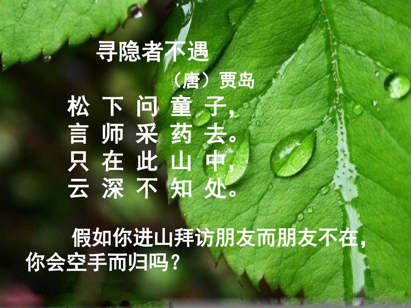 1 山中访友 