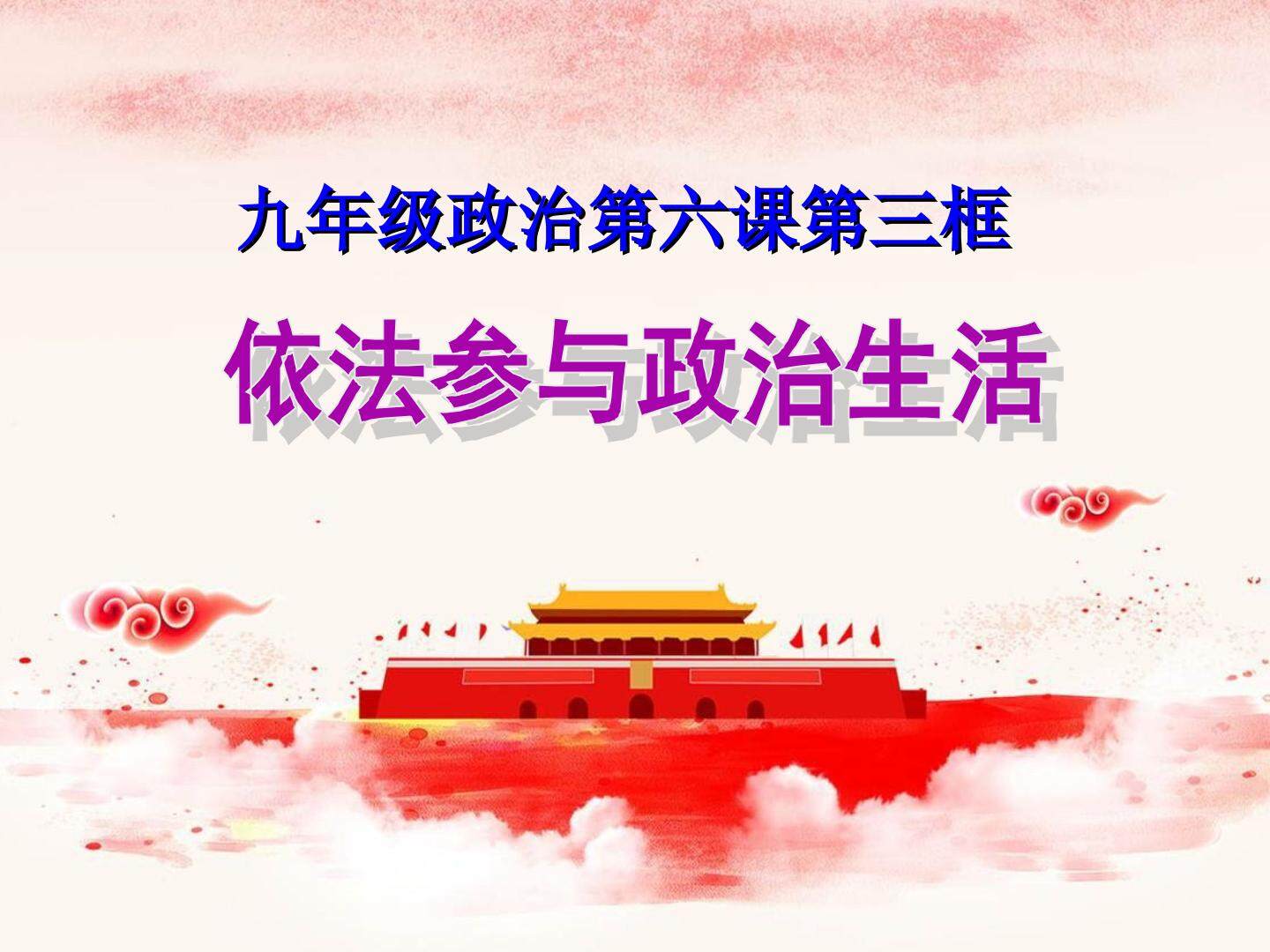 依法参与政治生活