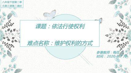 维护权利的方式