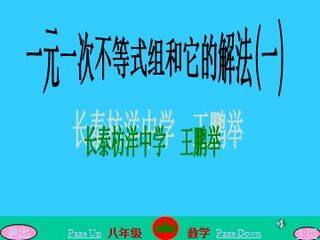 一元一次不等式组和它的解法(1)华东师大版