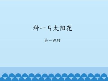 种一片太阳花-第一课时_课件1