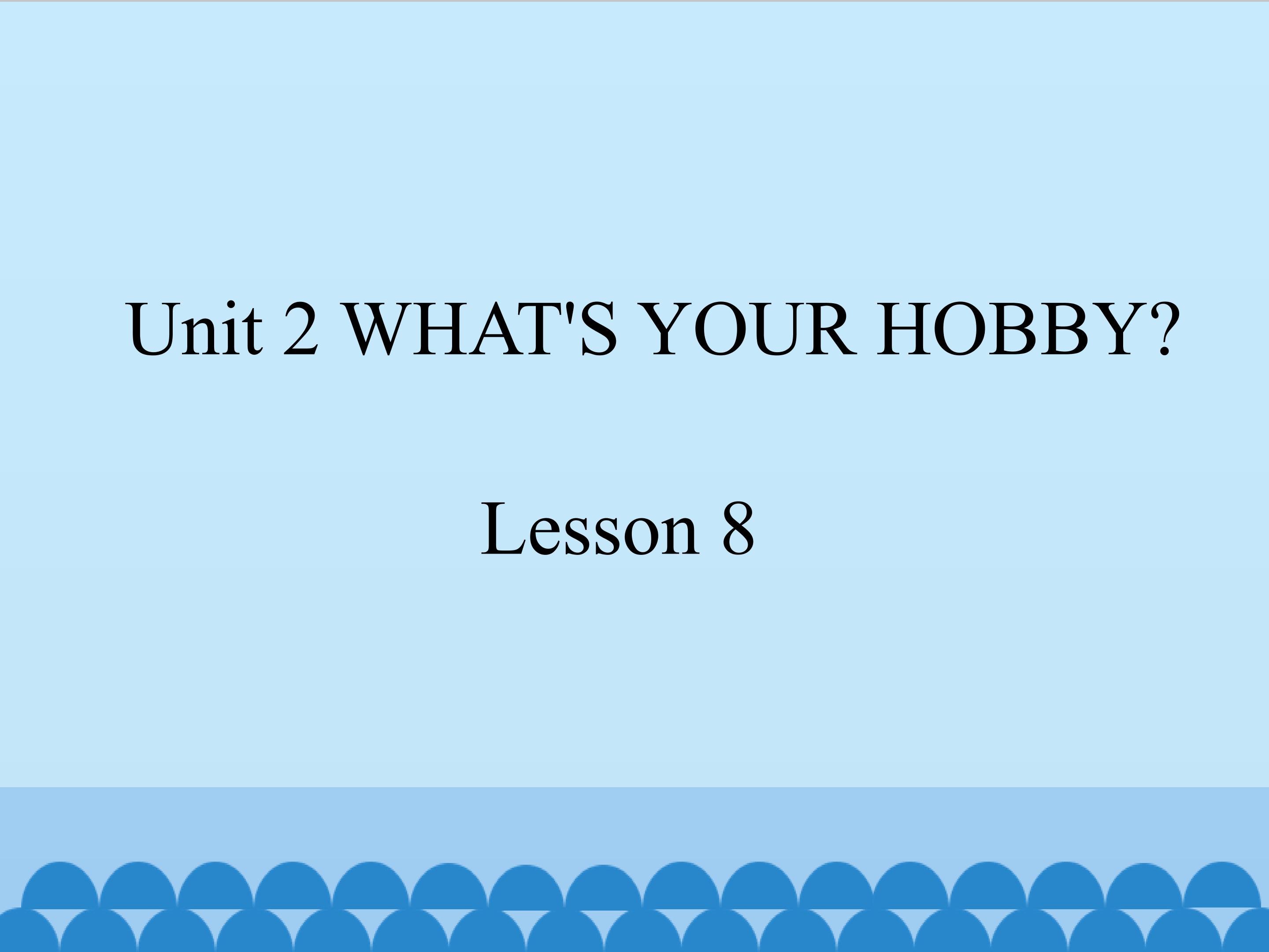 what's your hobby lesson 8_课件1