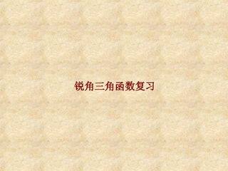 锐角三角函数复习课