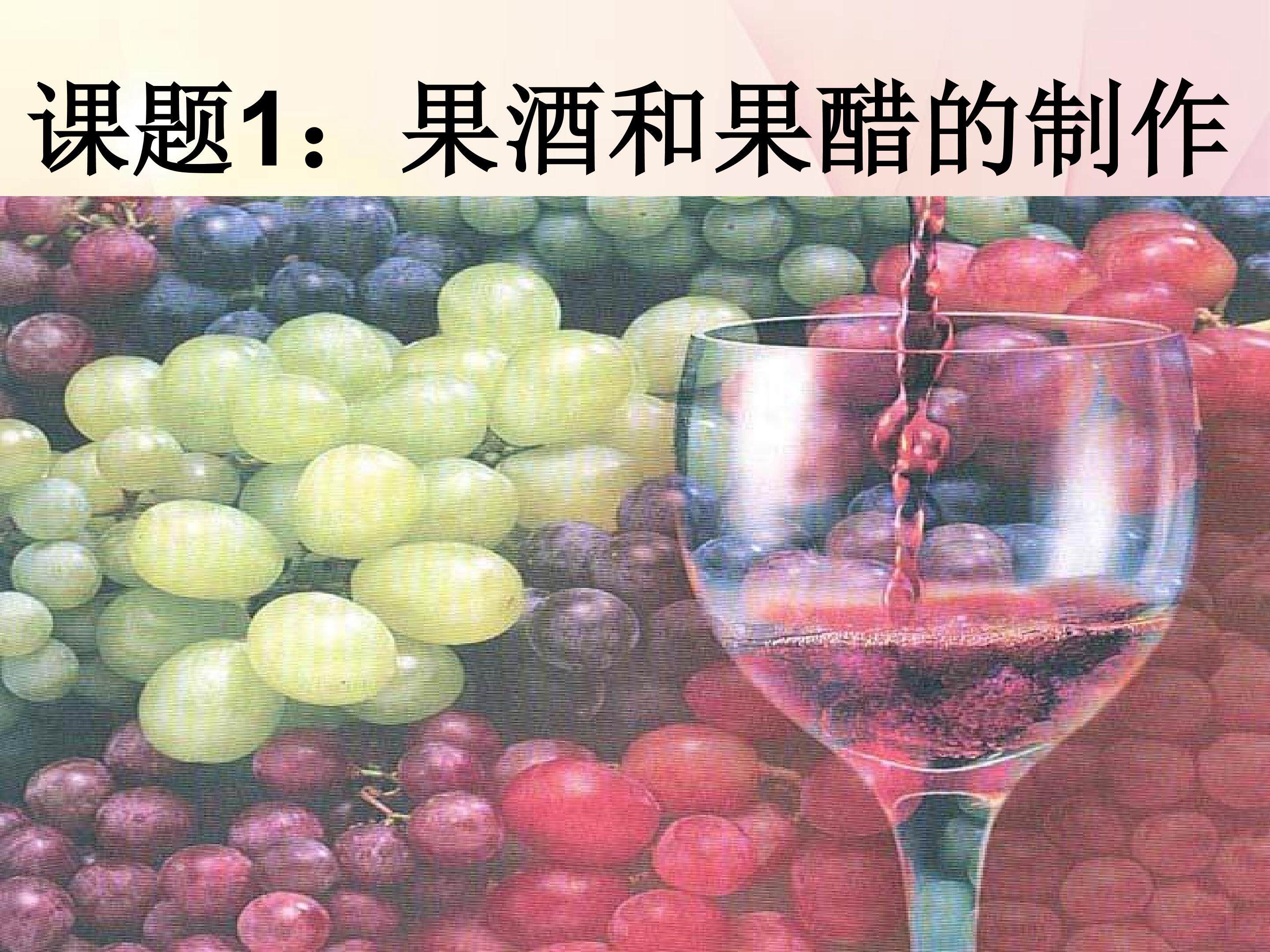 果酒和果醋的制作