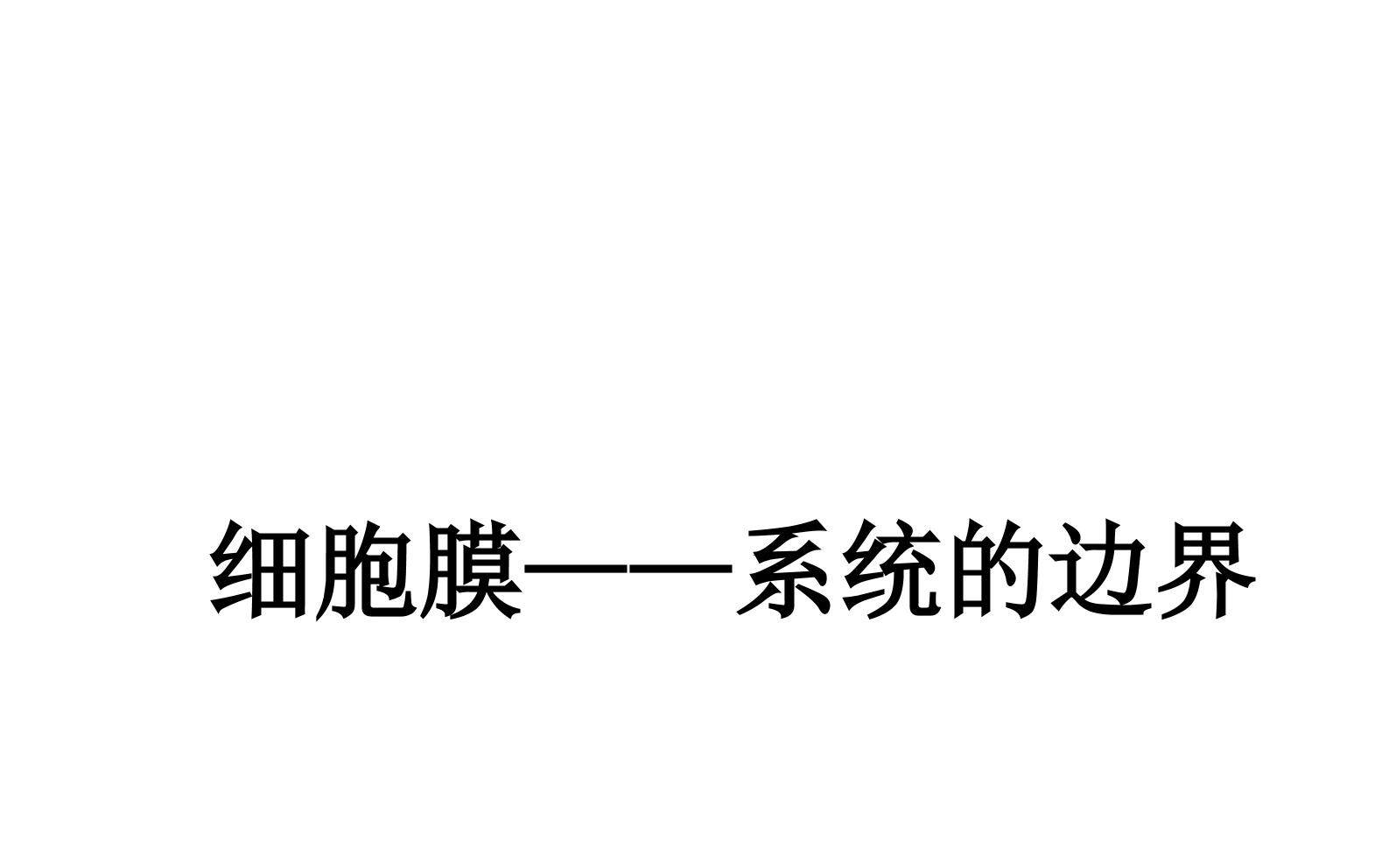 细胞膜——系统的边界_课件1