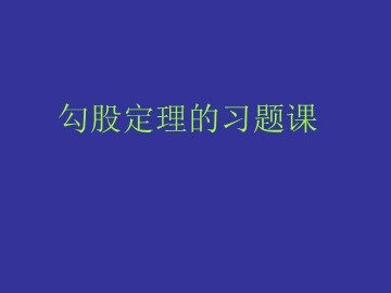 勾股定理的习题课