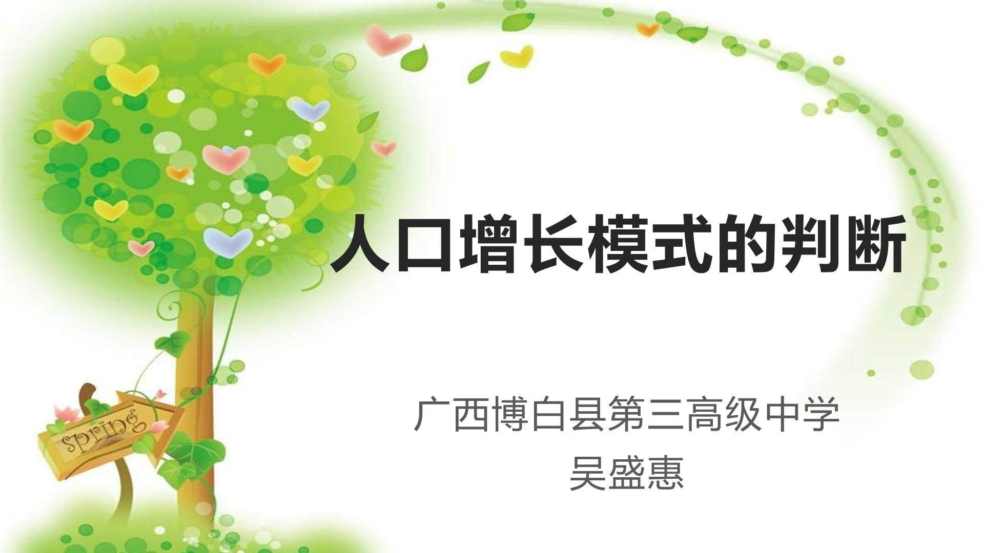 人口增长模式的判断