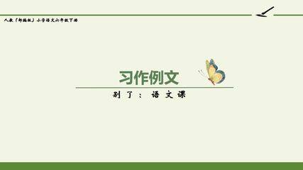 人教版(部编版)小学语文六年级下册 - 习作例文:别了,语文课