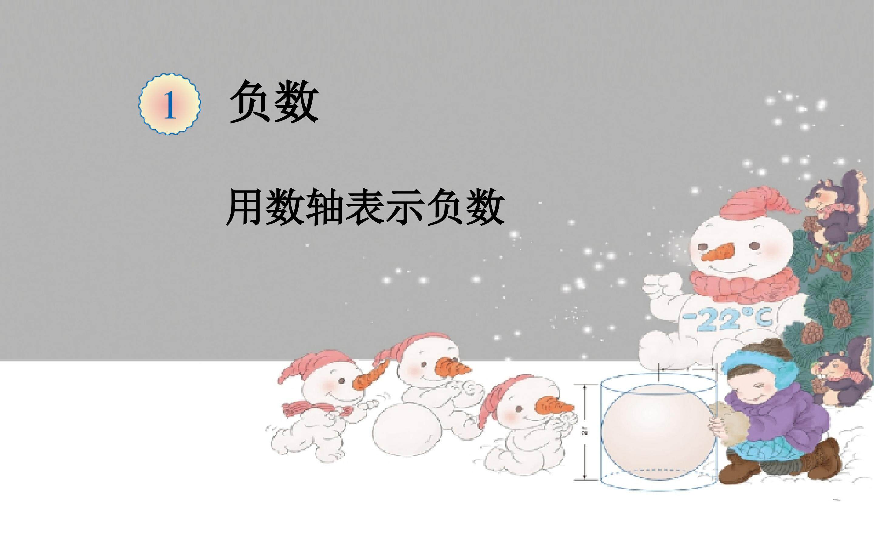 用数轴表示负数