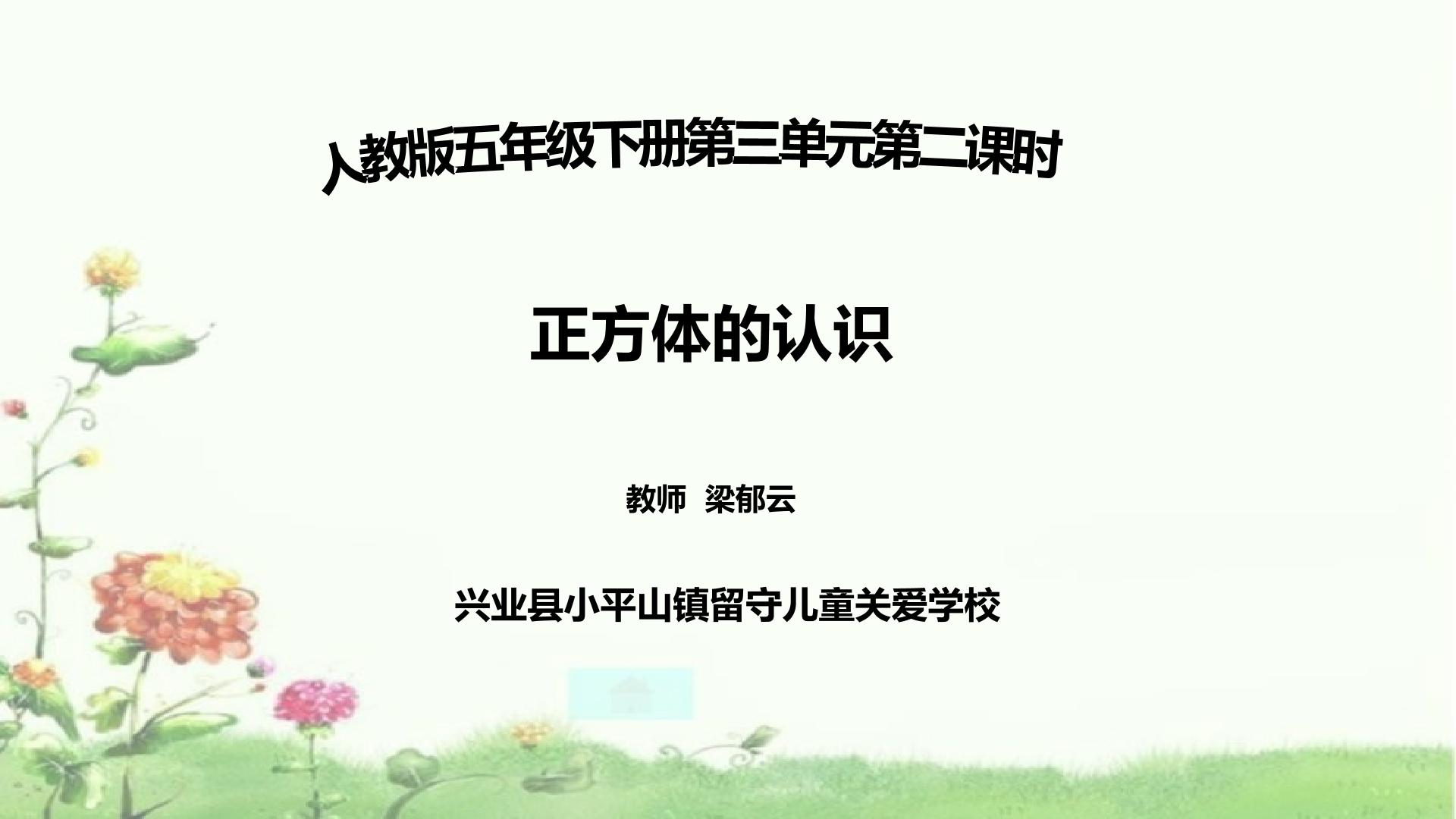 五年级下册正方体的认识