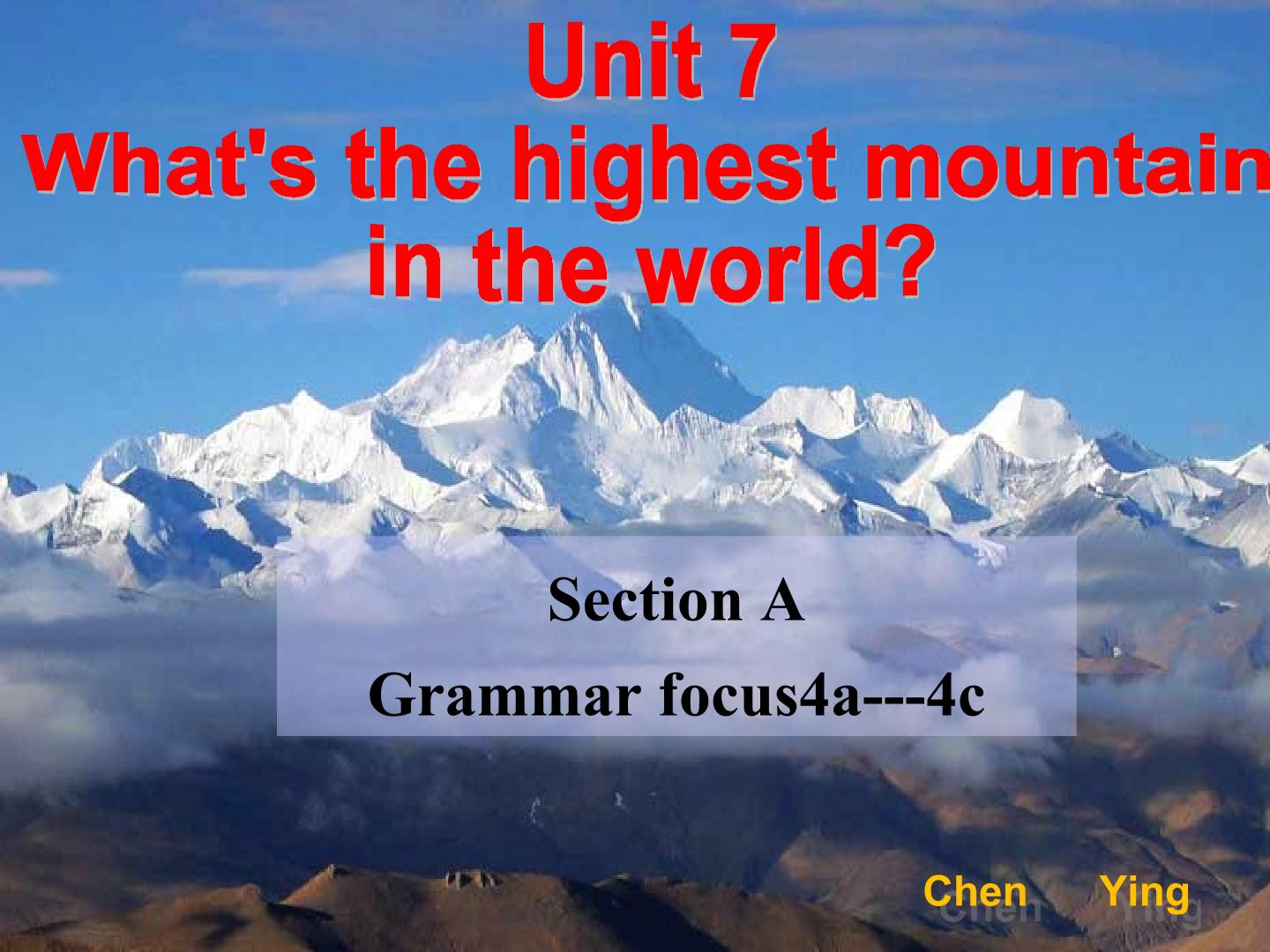 Section A Grammar focus 4a—4c