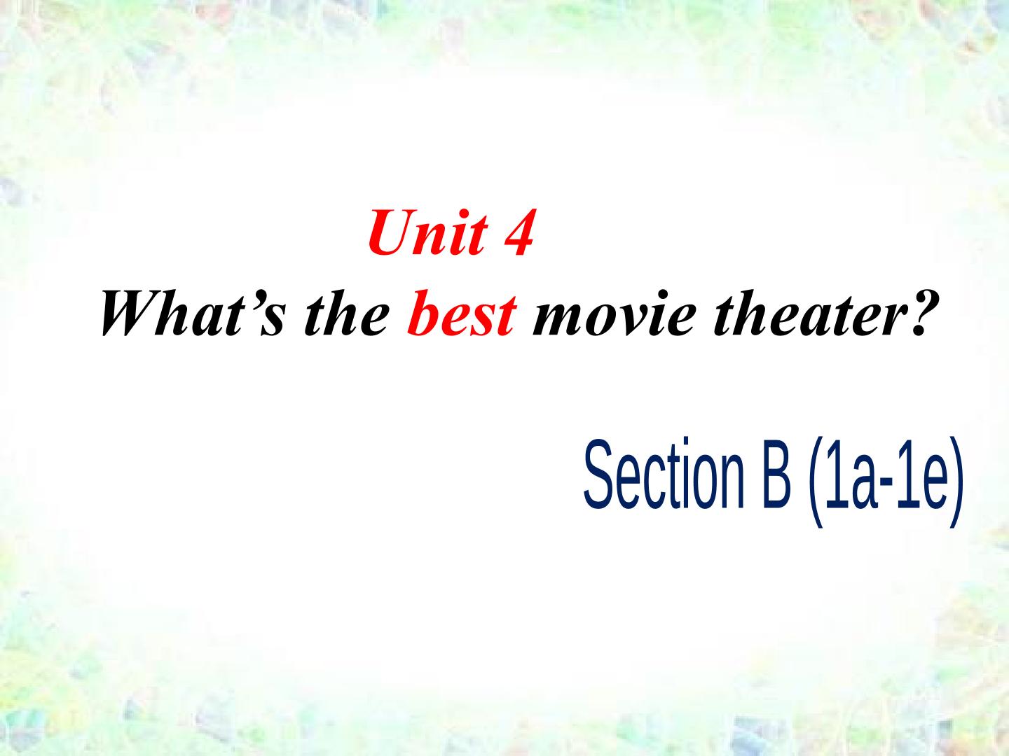 What's the best movie theater?