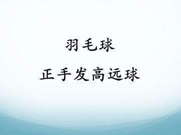 ☆羽毛球运动