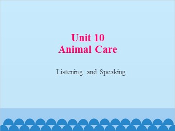 Unit 10 Animal Care Listening and Speaking_课件1