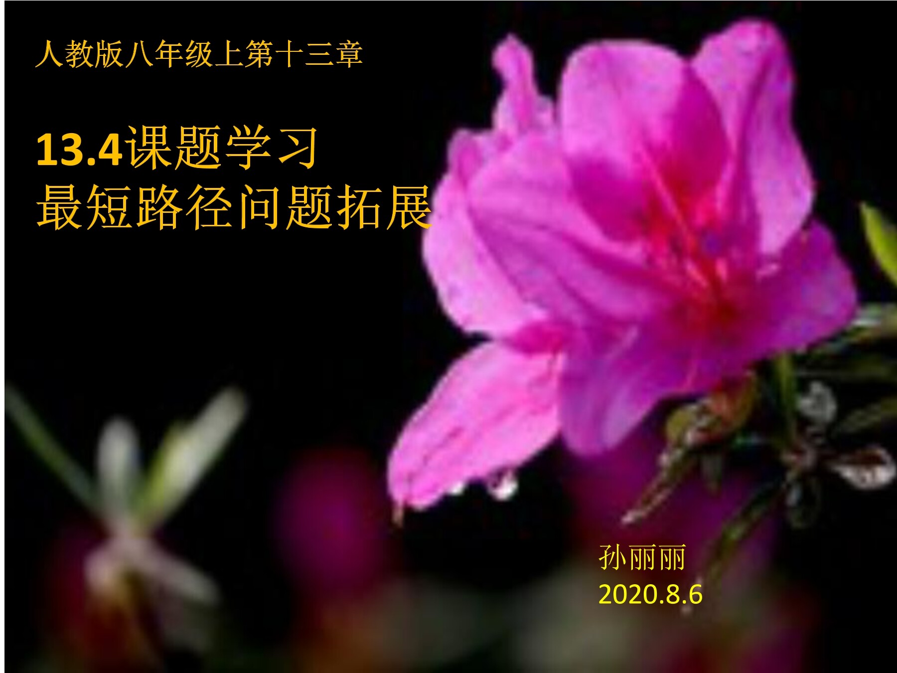 13.4课题学习 最短路径问题