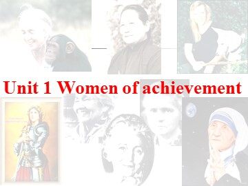 Unit 1 Women of achievement