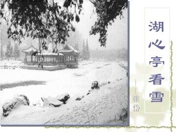 29 * 湖心亭看雪