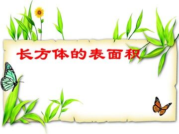 2. 长方体和正方体的表面积