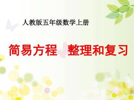 简易方程 整理和复习