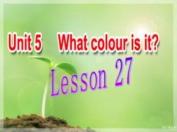 Unit 5  What colour is it?