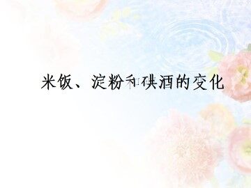 米饭、淀粉和碘酒的变化_课件1
