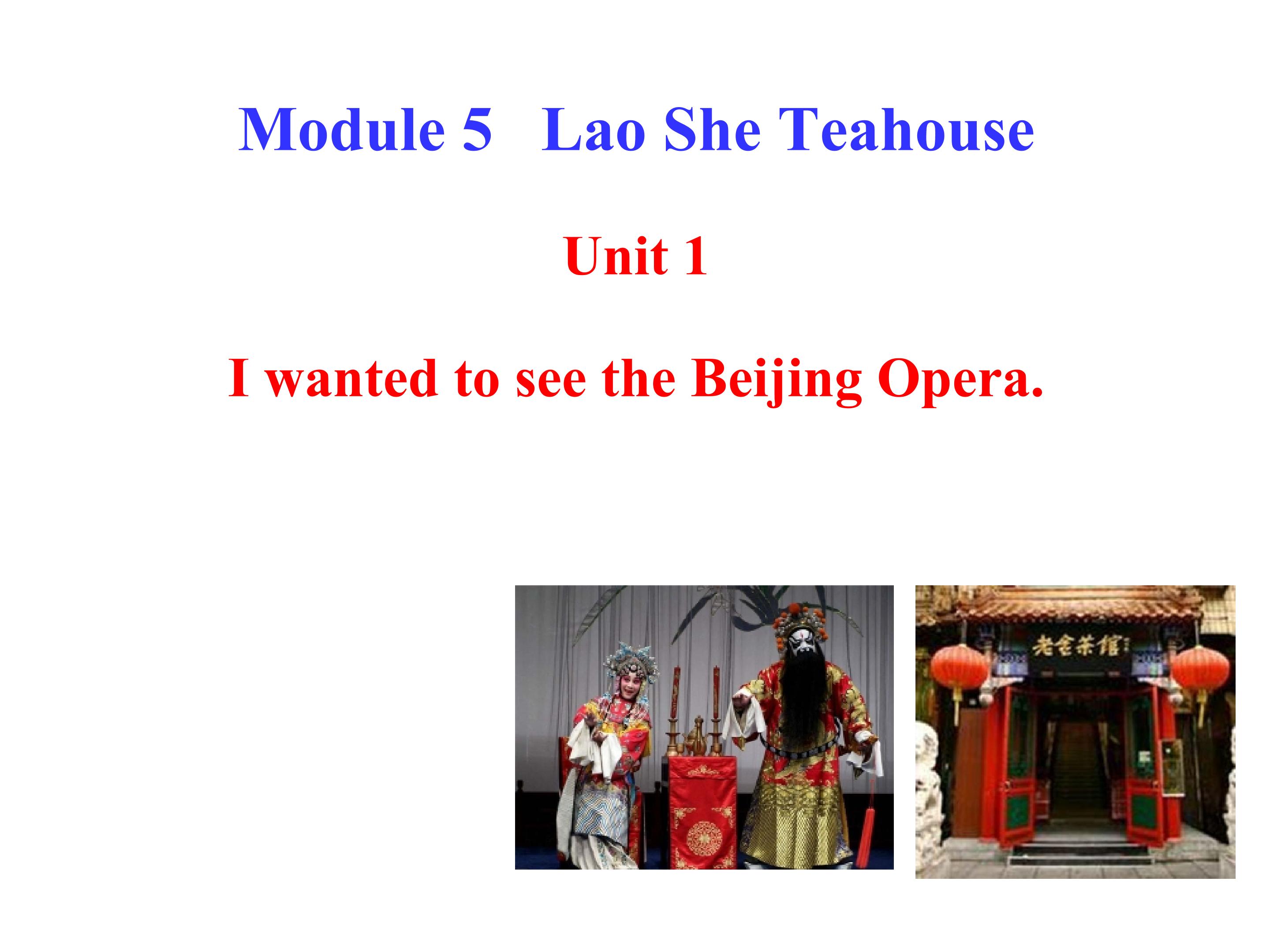 《I wanted to see the Beijing Opera.》