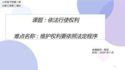 公民权利守程序