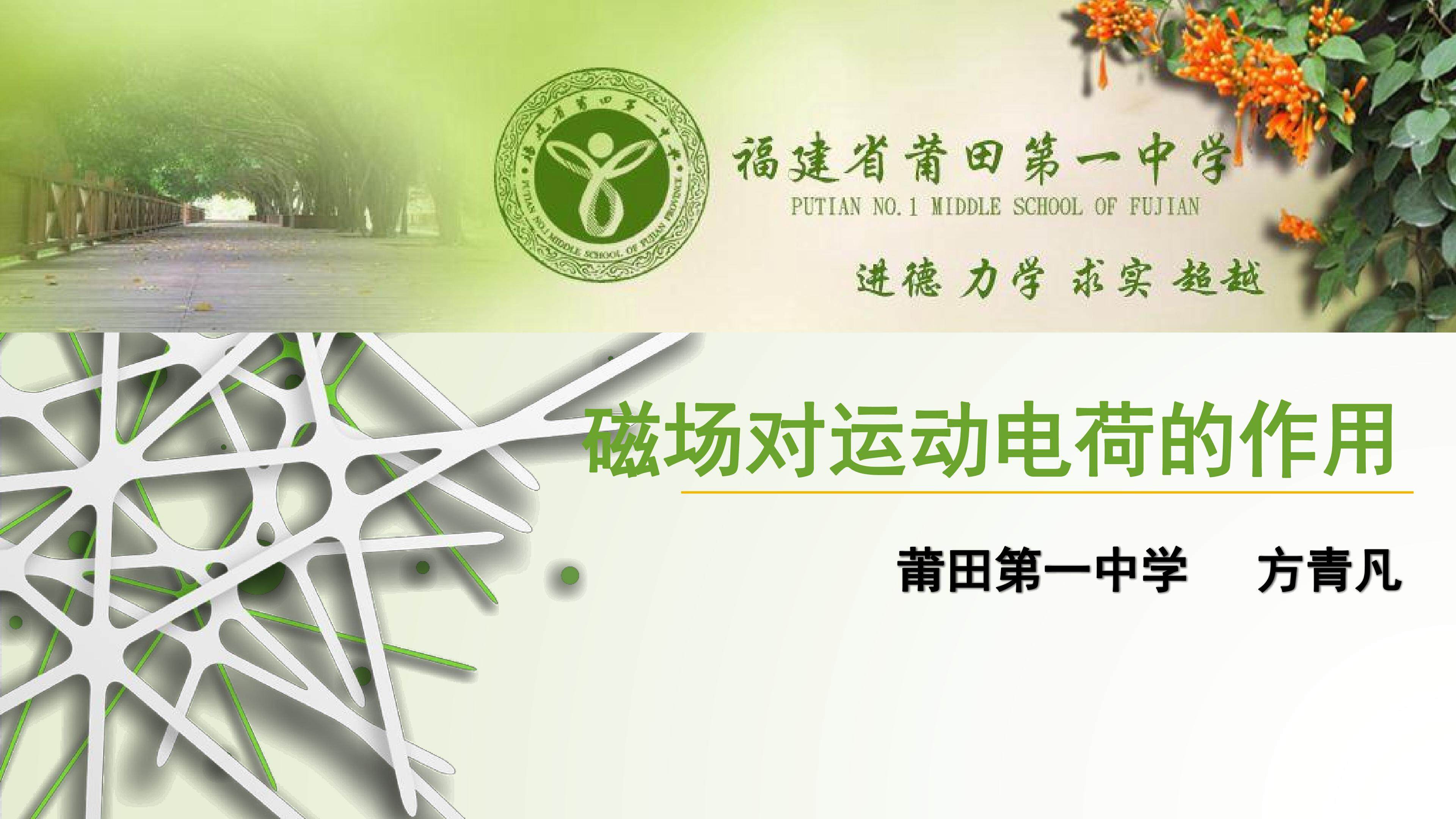 磁场对运动电荷的作用