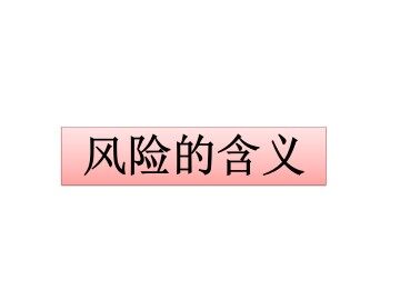 风险的含义_课件2