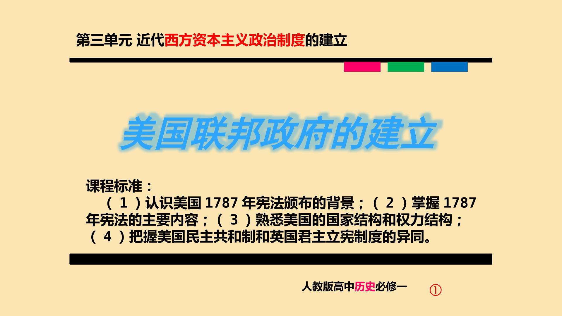 美国1787年宪法的颁布