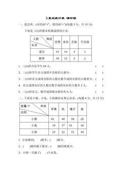 3.复式统计表 课时练06