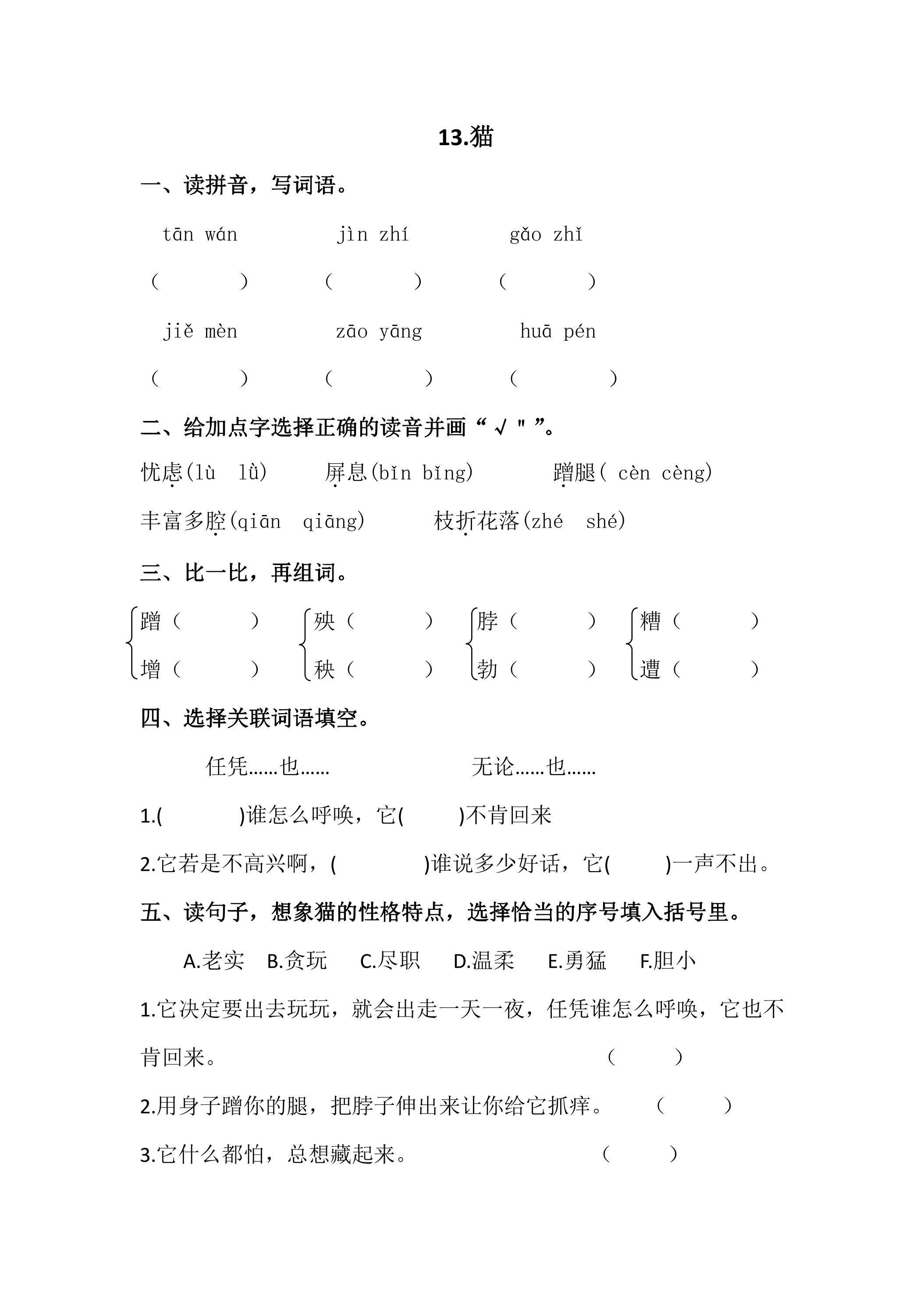 13猫课时练习06