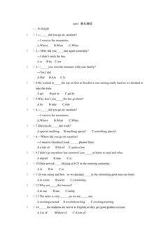 unit1 单元测试 01