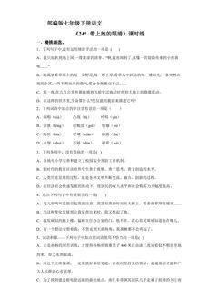 【★★】部编版七年级下册语文课时练《24 带上她的眼睛》