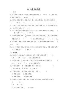 6.1数与代数 课时练04