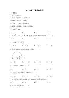 6.3 实数 课后练习题