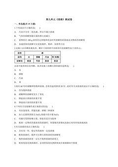 溶液单元测试04