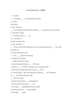 Unit 3 Section B (1a-1e)  课时练习
