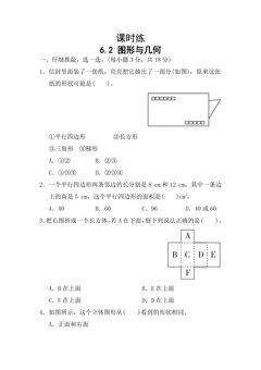 【★】六年级下册数学人教版课时练第6单元《6.2图形与几何》(含答案)