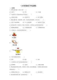 8.它们发生了什么变化 课时练习02