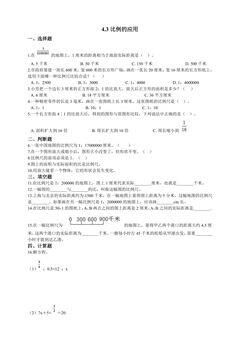 4.3比例的应用 课时练03