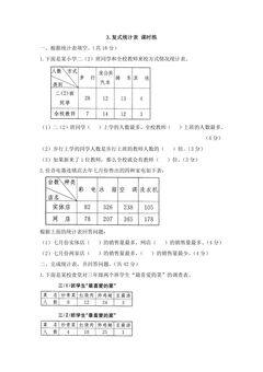 3.复式统计表 课时练01