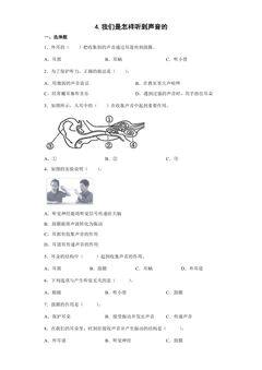1.4 我们是怎样听到声音的 课时练习03