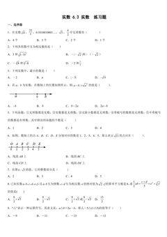 6.3 实数 练习题