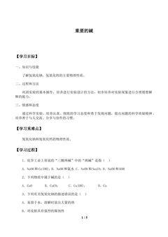 重要的碱_学案1