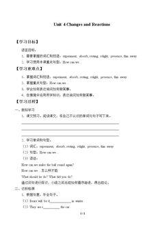 Unit 4 Changes and Reactions