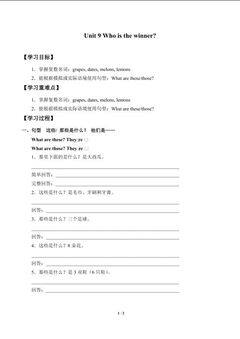 Unit 9 Who is the winner ?_学案1